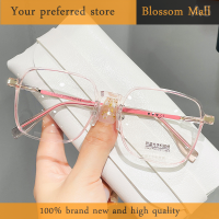 Blossom แว่นตาป้องกันแสงสีฟ้าแฟชั่น,แว่นตาแบบโปร่งใสกรอบขนาดใหญ่สำหรับผู้หญิงและผู้ชายแว่นสายตา