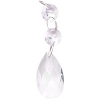 20Pcs Chandelier Crystals,Clear Teardrop Crystal Chandelier Pendants Parts Beads,Hanging Crystals For Chandeliers