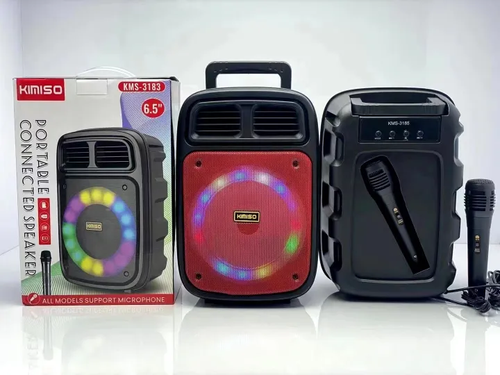 2021KIMISO 6.5 INCH Karaoke Model 3186 Wireless Portable LED Bluetooth