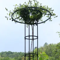 Creative Rust-Proof โลหะแนวตั้งร่ม Stand Tower Garden Garden Plant หวาย Man Stand Garden ผลไม้ต้นไม้ผัก Support