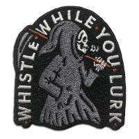 Novelty Patch Whistle ในขณะที่คุณ Lunk Grim Reaper Skeleton Patch Badge Applique สำหรับกางเกงยีนส์แจ็คเก็ต Hats