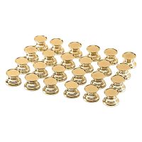 24 Piece DIY Crystal Epoxy Resin Drawer Knob Base DIY Resin Drawer Handle Accessories (Golden)