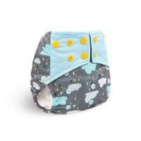 Ins Style Washable Eco-friendly Baby Cloth Diaper with Cute Prints Bamboo Charcoal One Size Fit ALL Cloth Diapers