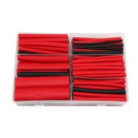 130pcs 3:1 Dual Wall Adhesive Heat Shrink Tubing Kit 6 Sizes Diameter 1/2 3/8 1/4 3/16 1/8 3/32 inch Wire Cable Sleeve Kit Electrical Circuitry Parts