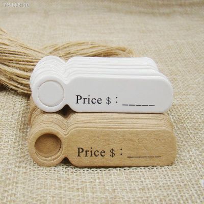 ✚⊙✠ 50pcs 100pcs Price Tag Handmade Hang Tag Paper Card Earrings Necklaces Thank You Display Cardboard Packaging for Jewelry 5x1.3cm