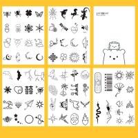 Semi-permanent Tattoo Stickers Custom Waterproof Non-reflective Female Herbal Anti-true Male Tattoos Cartoon Stickers Finger And Cute G9T1