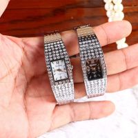 Foreign trade popular square ladys watch explosive style full diamond bracelet exquisite flashing quartz