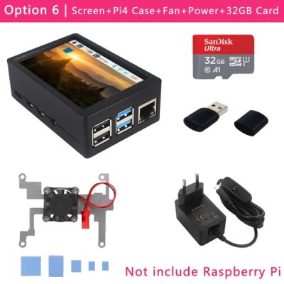 【✔In stock】 fuchijin77 Raspberry Pi หน้าจอสัมผัสขนาด4 B 3.5นิ้ว480X320จอแอลซีดีพร้อมเคส Abs พัดลมทำความเย็นอ่างความร้อนสำหรับ Raspberry Pi 4รุ่น B หรือ3b/3b