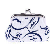 ZHUHAO VINTAGE Blue และ White Porcelain Coin purse กระเป๋าใส่กระเป๋าสตางค์ขนาดเล็ก