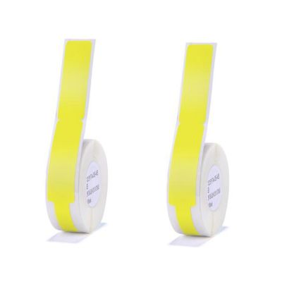 2X NIIMBOT D11 Label Machine Sticker Cable Label Flag Pigtail Network Cable Label Paper Thermal, Yellow