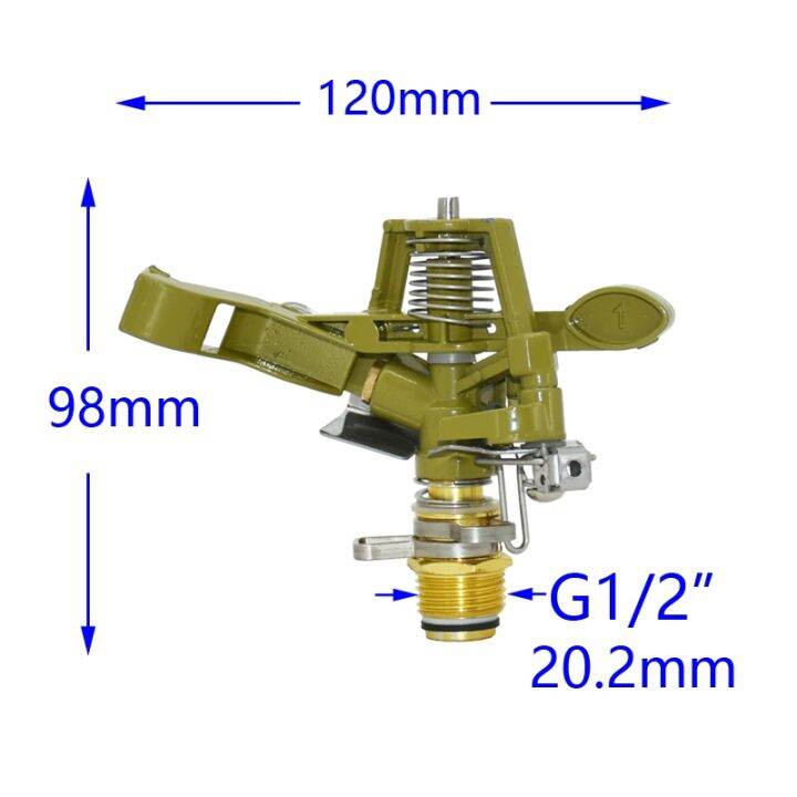 like-activities-1-2-3-4นิ้วโลหะหมุนหัวฉีดสปริงเกลอร์ปรับมุมโยกสปริงเกลอร์องศาสนามหญ้าสวนชลประทาน1ชิ้น