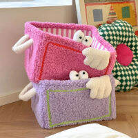 ตะกร้าเก็บของว่างความจุขนาดใหญ่ Little Monster shaped Toy Organizer sundries Storage CUTE stripe Cartoon Case Home Dee Cork