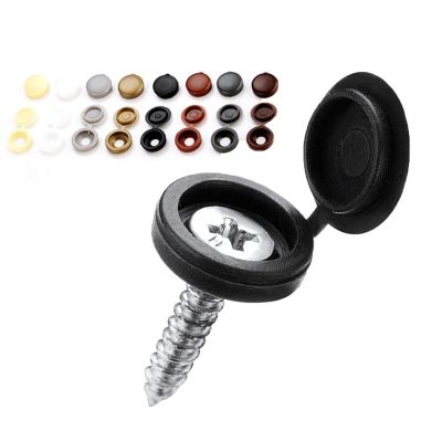 100pcs/Set Plastic Screw Cap Cover Nuts Cover Rustproof Furniture Exterior Nuts Cover Creative Hanging Hooks For Home Decoration Nails  Screws Fastene