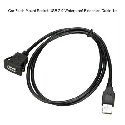 USB2.0 Flush Mount Kabel Double/Single USB Port Ekstensi Flush Dashboard PANEL MOUNT Kabel untuk Mobil Perahu Motor