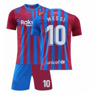 เสื้อฟุตบอล FCS Barcelonas สำหรับผู้ชาย,เสื้อยืดสำหรับเด็กชาย No.10สีขาวข้อความใหม่ No.21อ็องตวนกรีแยซมาน No.7 Frenkie De Jong กางเกงขาสั้นและถุงเท้าชุดเสื้อผ้าเล่นฟุตบอล21-22 0000