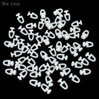 Chzimade 60Pcs White Plastic Rail Curtain Conveyor Hook Rollers Home Curtains Hanger HHooks Accessories