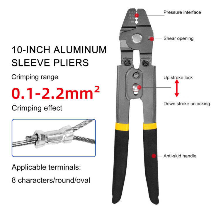 Wire Rope Crimping Tool Figure 8 Aluminum Sleeve Pliers Pliers For