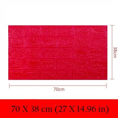 ห้องรับแขกห้องนอนติดผนัง3d สติ๊กเกอร์ติดผนังเด็กฉากหลังกันน้ำห้องวอลล์เปเปอร์ลายอิฐสติกเกอร์โฟมแบบ Diy มีกาวในตัว
