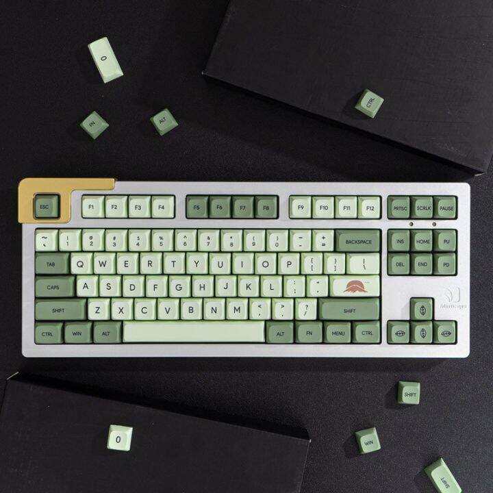 gmk-matcha-126-keys-xda-profile-dye-sub-pbt-keycap-english-japanese-custom-personality-keycaps-for-mechanical-keyboard-gaming-basic-keyboards