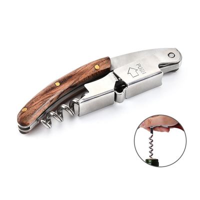 Wood Handle Professional Wine Opener Multifunction Portable Screw Corkscrew Wine Bottle Beer Opener Opener Cook Tools