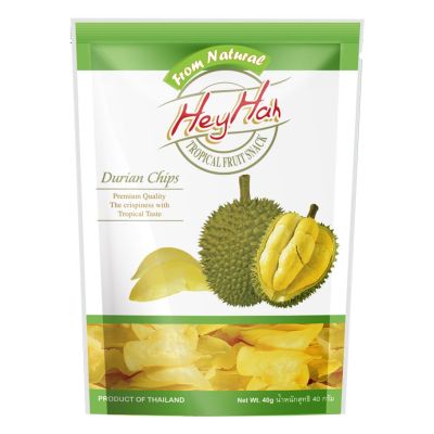 Heyhah ทุเรียนกรอบ ออร์แกนิค เฮฮา Durian chips (50g)