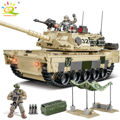 ใหม่ HUIQIBAO 1206Pcs ทหาร Ams Heavy Tank รุ่น Building Blocks WW2 3ทหารตัวเลขกองทัพอาวุธอิฐของเล่นสำหรับเด็ก