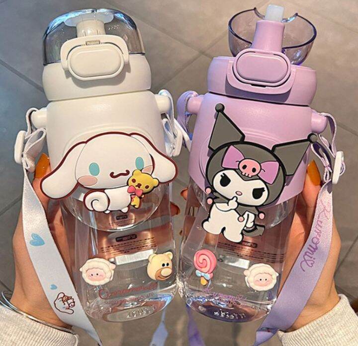 Kids Fashion Sanrio Water Bottle 600ML/650ML/1050ML Kuromi Melody ...