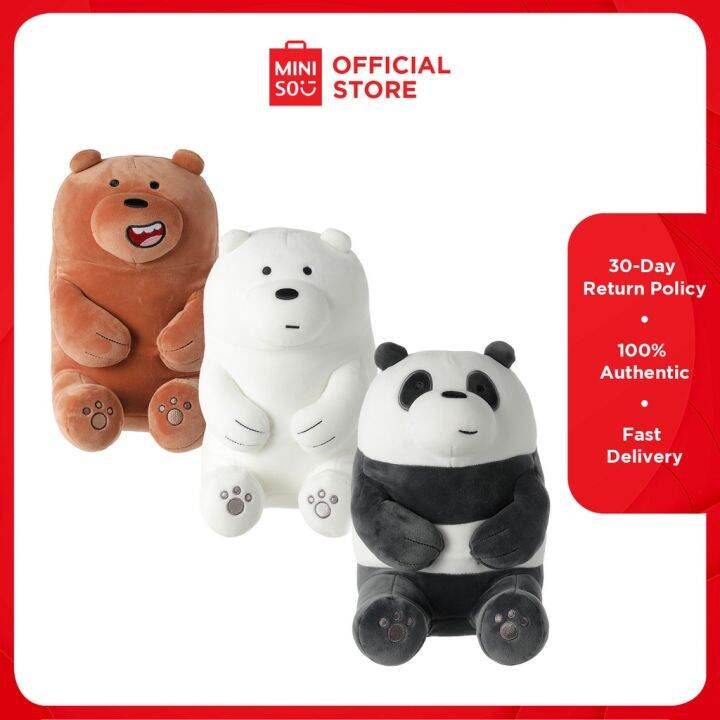 Miniso We Bare Bears Lovely Sitting Plush Toy Stuff Toys Lazada Ph