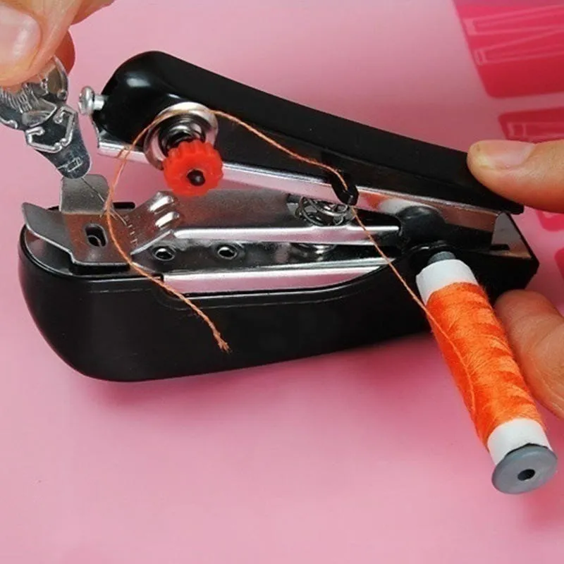 Portable Needlework Cordless Mini Hand-Held Clothes Fabrics Sewing Machine  