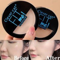 1PC Natural Mineral Pressed Powder Face Concealer Foundation Compact Powder With Puff Oil-Control Brightening Tone Makeup Powder
