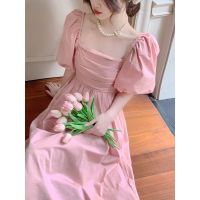 Factory Outlet Fast Shipping French Tea Break High -Level Sensor Small Incense Bubble Sleeves Waist Thin Pink