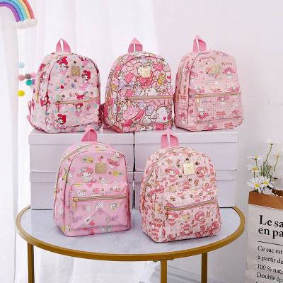Sanrio mymelody HelloKitty Backpack for kids Student Large Capacity Waterproof Printing leisure Multipurpose Bags