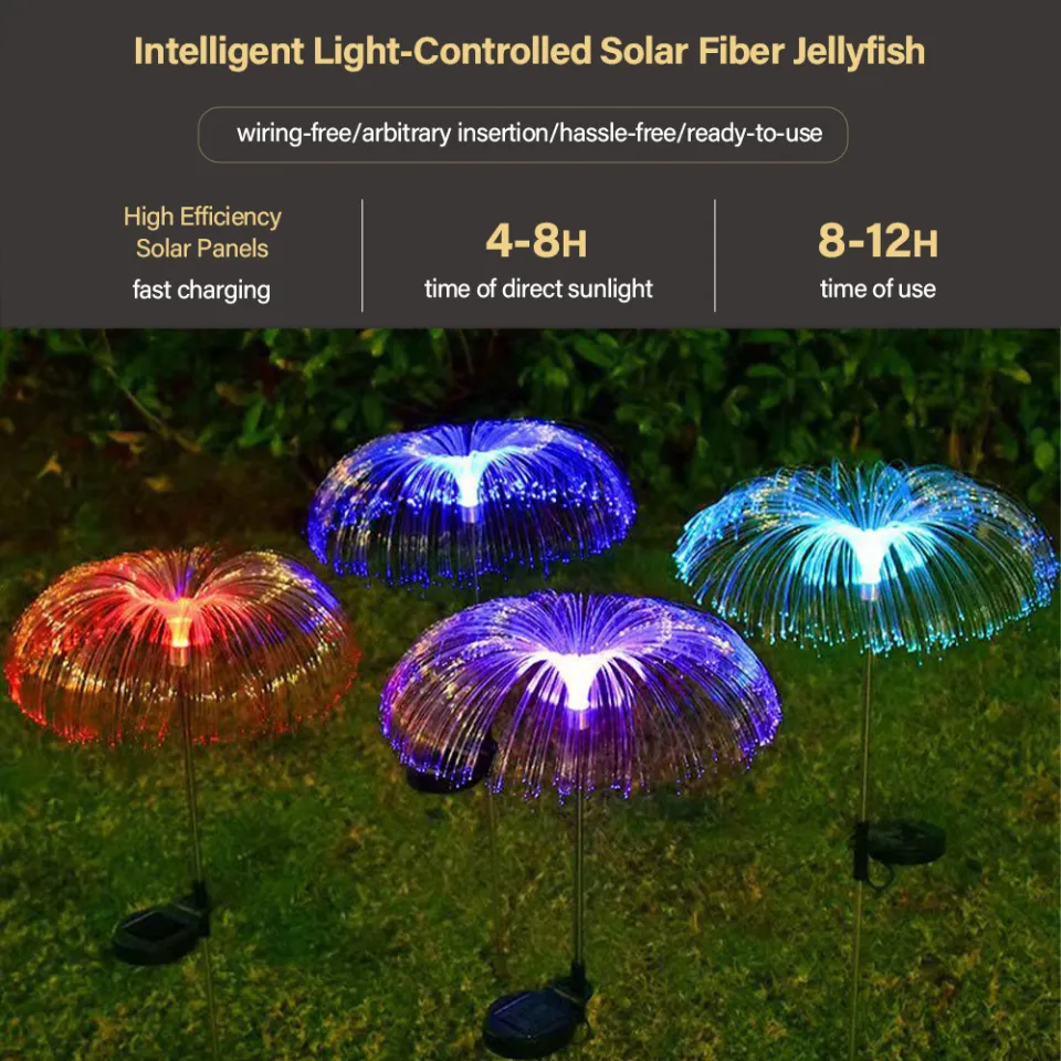 Solar Flower Lights Outdoor Garden Decorations Waterproof 7 Color