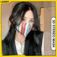 LAZADY หน้ากาก3D แบบสามมิติสำหรับผู้หญิงสไตล์โบฮีเมียนแบบใช้แล้วทิ้ง10ชิ้นมีลักษณะเฉพาะตัวระบายอากาศได้ดีมูลค่าสูงหน้าเล็ก