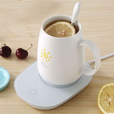 [HOT LZLIOGWOHIOWO 537] ใหม่สมาร์ทแก้วกาแฟถ้วยอุ่น Pad แรงโน้มถ่วงสวิทช์สำหรับโฮมออฟฟิศใช้แผ่นอุณหภูมิคงที่สำหรับน้ำชานมของขวัญที่ดีที่สุด