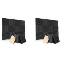 12 Pack Self-Adhesive Acoustic Panels, Sound Proof Foam Panels, High Density Soundproofing Wall Panels for Home