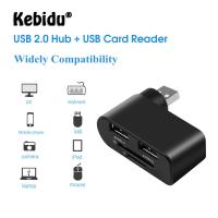 [HOT HAIXWLXKWW 589] Kebidu USB Hub 2.0 2พอร์ตอะแดปเตอร์แยกเครื่องอ่านการ์ดอินเตอร์เฟซสำหรับแล็ปท็อป MacBook