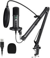 MAONO USB Microphone 192KHz/24Bit Zero Latency Monitoring AU-PM401 USB Computer Condenser Cardioid Mic with Mute Button for Podcasting, Gaming, YouTube, Streaming, Recording Music