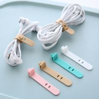 5/20Pcs Silicone Cable Organizer Winder Straps Earphone Clip Charger Cord Organizer Management Wire Cord Fixer Holder Cable Tie