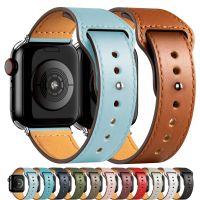 สายนาฬิกาข้อมือหนัง สําหรับ Apple Watch iWatch Series 8 Ultra 49 มม. 3 4 5 6 7 8 SE iWatch 45 มม. 41 มม. 40 มม. 42 มม. 38 มม. 44 มม. 〖LYUE〗