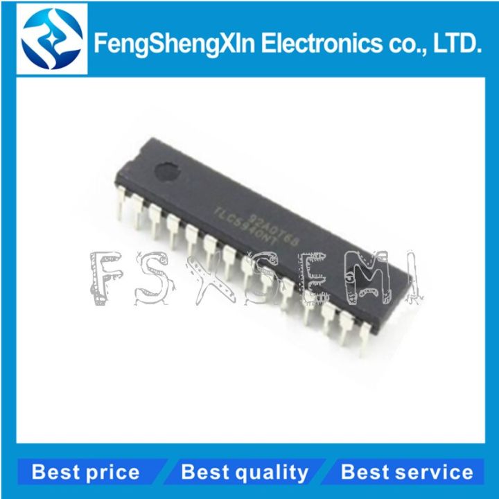 10pcs/lot  TLC5940NT TLC5940 16 CHANNEL LED DRIVER WITH DOT CORRECTION AND GRAYSCALE PWM CONTROL  IC  DIP-28