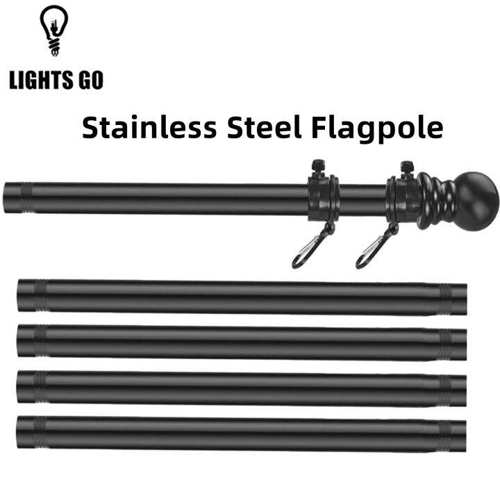 5 Sections 6FT Flag Pole Kit Flag Pole for House House Flag Pole Metal Flagpole with Holder