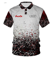 jacket Summer Summer new personality Audi car logo T-shirt 3D printing casual short-sleeved men s and women Polo shirt 07（Contactthe seller, free customization）high-quality