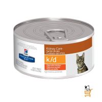 ด่วนโปร ส่งฟรี Hills Prescription Cat k/d Kidney Care อาหารกระป๋อง 156 g อาหารแมว สูตรไก่ Chicken  แมว แมวโรคไต ดูแลไต  (1 Unit)