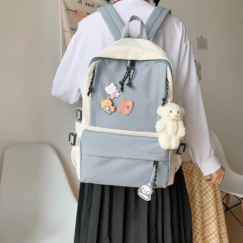 Ready Stock School Bag Korean-Style Japanese Middle School Student  Schoolbag Female High SchoolinsShoulder Bag Bag Student Backpack