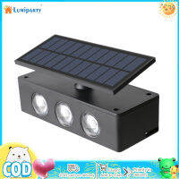 Lampu Solar Dinding Led กันน้ำความสว่างสูงขึ้นลงหลอดไฟพลังงานแสงอาทิตย์กลางแจ้งสำหรับลานสวนสนามหญ้าสวนสาธารณะ