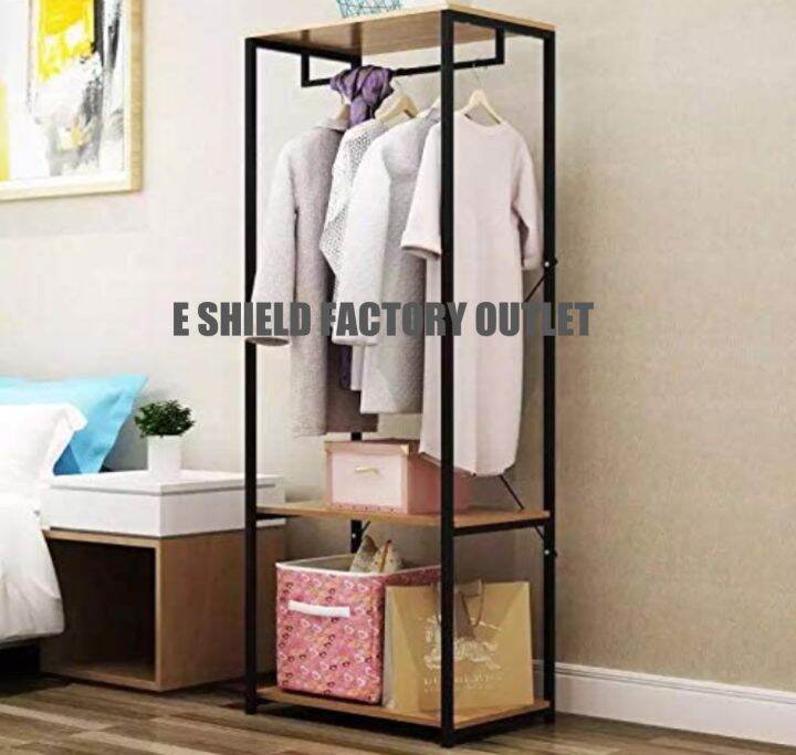 Nordic Open Wardrobe Clothes Rack Garment Storage Almari Baju