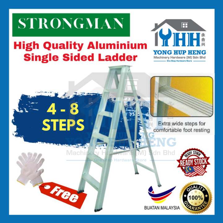 STRONGMAN 48 steps Single Sided Ladder / High Quality Aluminium Single
