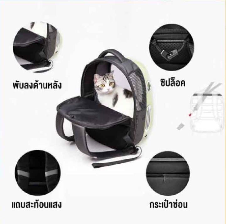 กระเป๋าเป้แมวติดพัดลม-ระบายอากาศ-smart-cat-carrier-กระเป๋าแคปซูลแมวอัจฉริยะ-กระเป๋าแมว-กระเป๋าหิ้วแมว