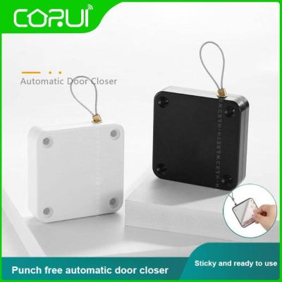 ❈۞ CORUI Automatic Sensor Door Closer Punch-free Adjustable Surface Door Stopper Automatically Close Door Bracket Closer Smart Home